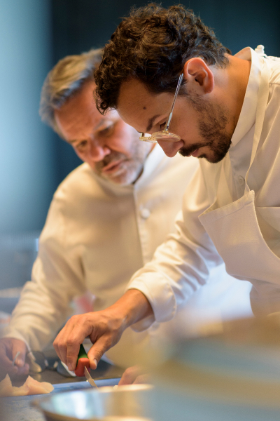 portraits chefs Michel et César Troisgros