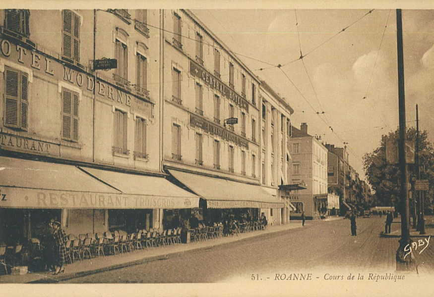 photo historique restaurant à Roanne Troisgros